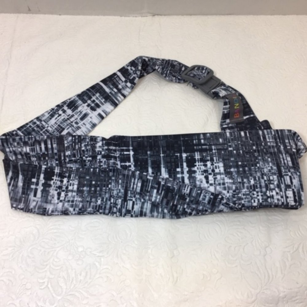 Waist Belt Pocketed For Travel Exercise Biking Gym Black White Bandi LIKE NEW